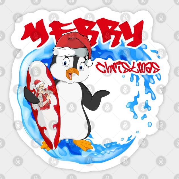 Cute Christmas Penguins Sticker by MYFROG